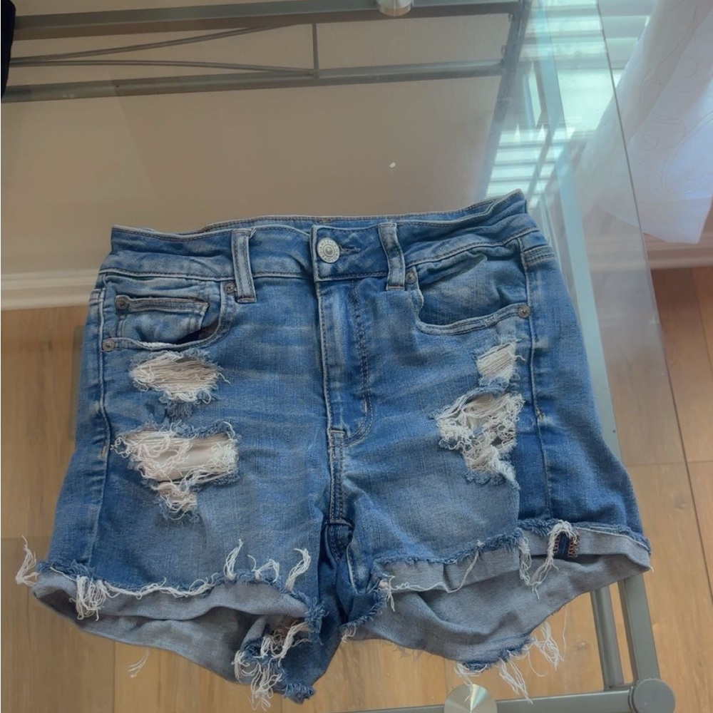 American Eagle Outfitters Blue Boyfriend Jeans Distressed